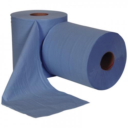 Jangro contract embossed centrefeed roll 2 ply blue 104m