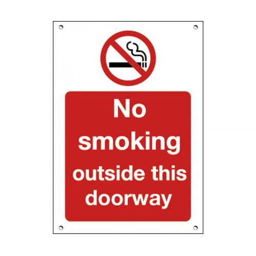 No smoking outside this entrance sign 6x8