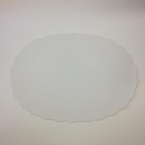 Paper lace tray doyley oval white 22x14 5cm