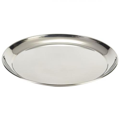 Stainless steel tray round 36cm 14 diameter