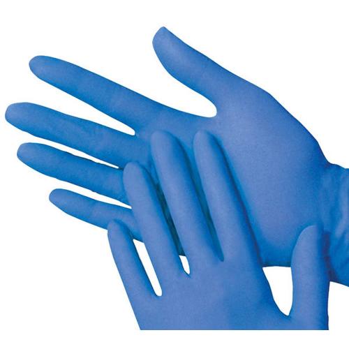 Household latex rubber gloves blue medium