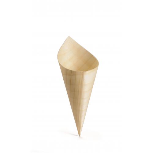 Biodegradable bamboo small wooden serving cone 5x5 5x12 5cm