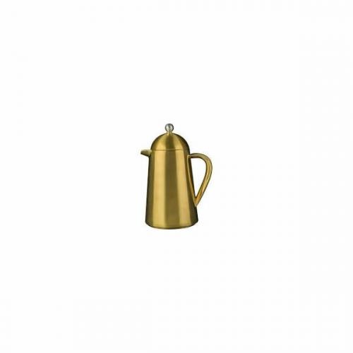 Double walled cafetiere brushed gold 8 cup