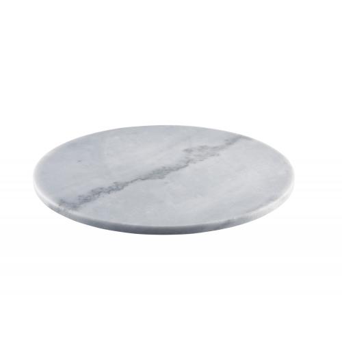 Grey round marble platter 33cm d