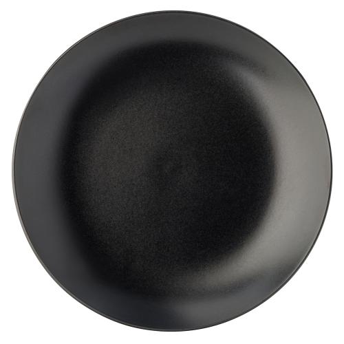 Noir matt black coupe plate 25cm 10