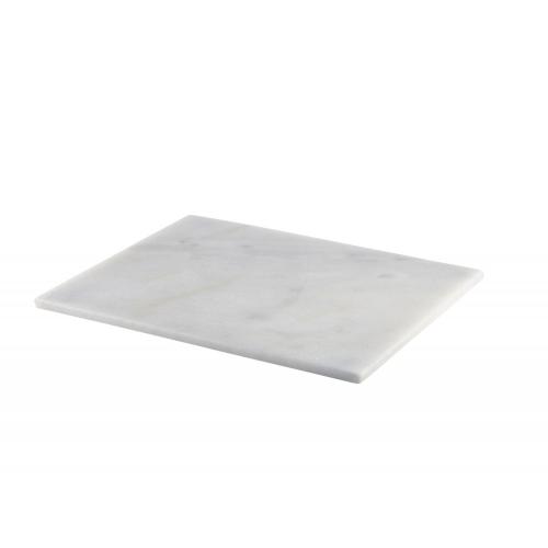 White rectangular marble platter 32x26cm