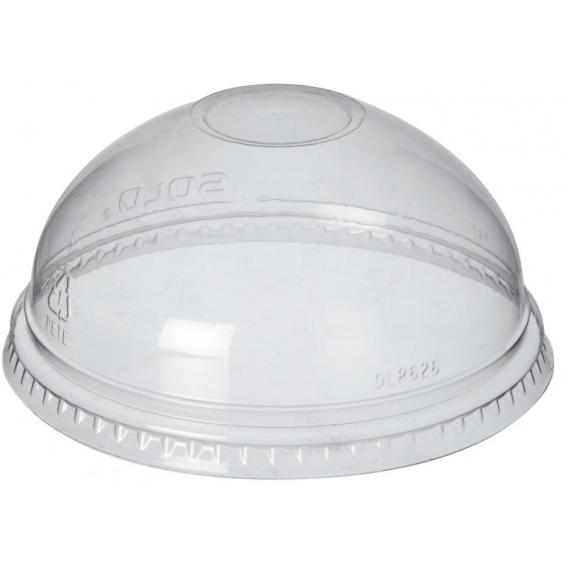 Domed lid for clear pet smoothie cup 8 9oz