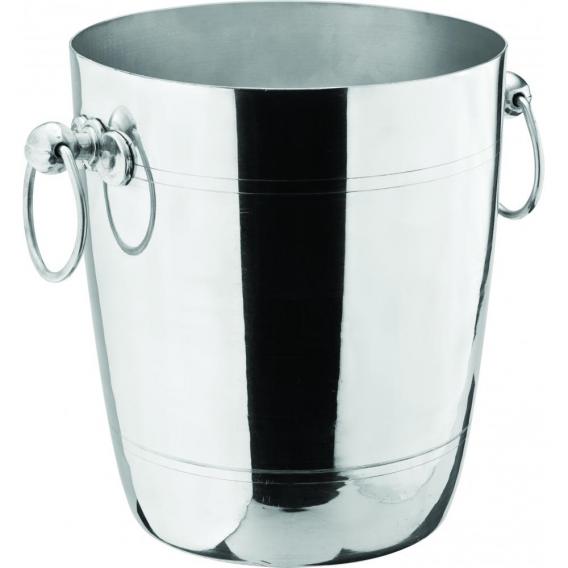 Wine champagne bucket polished aluminium 20cm 7 5