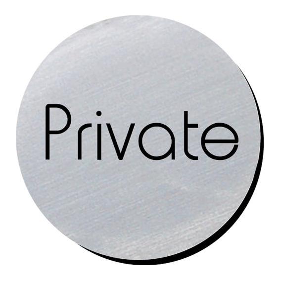 Private silver metallic door disc 3