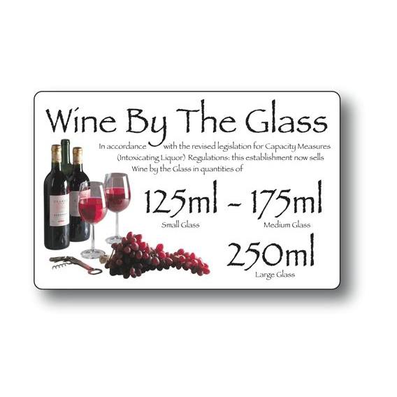 Wine by the glass 125ml 175ml 250ml white 4 3x7