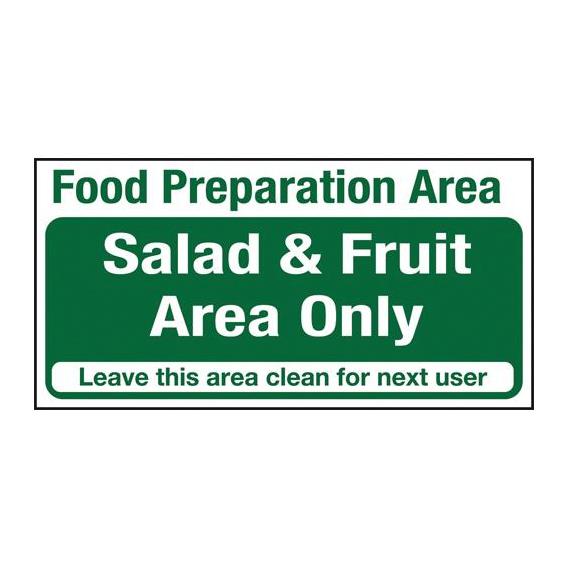 Food preparation salad fruit area only 4x8