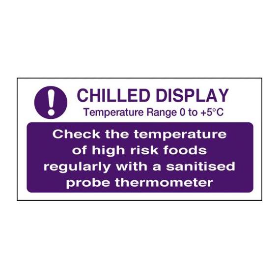 Chilled display check temperature 4x8