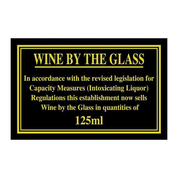 Wine by the glass sign 4x7