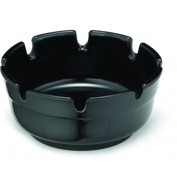 Stacking ashtray melamine 4 5cm deep black 9 5cm 3 7