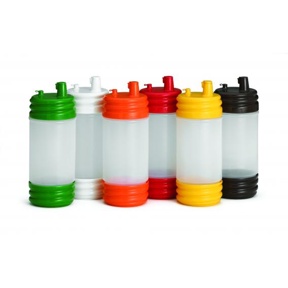 Saferfood solutions pourmaster with low profile top assorted colours