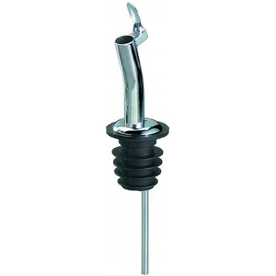 Stainless steel freeflow jet pourer with hinged flip cap