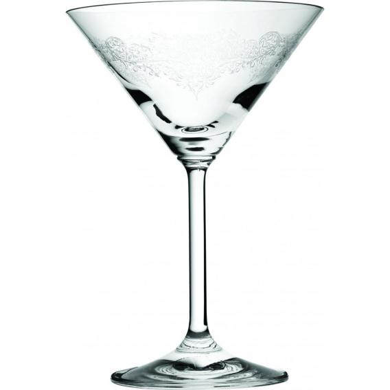 Filigree engraved crystal martini glass 21cl 7 25oz
