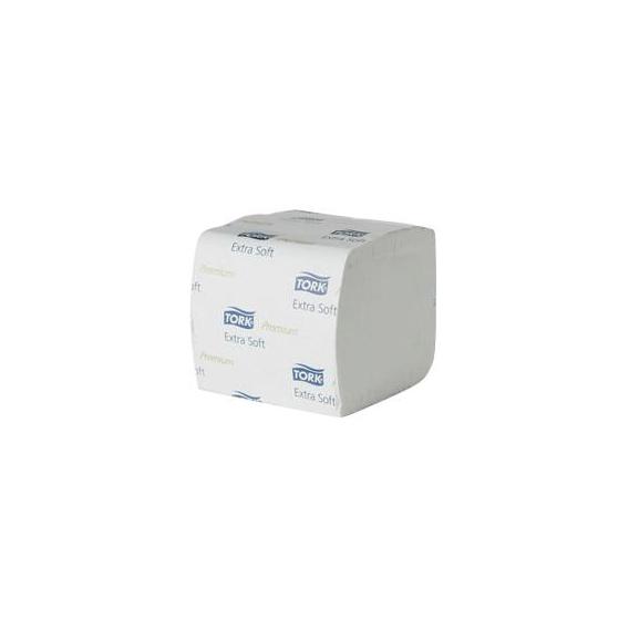 Tork 2 ply premium folded toilet paper white