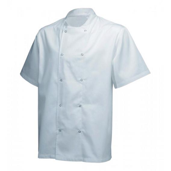 Short sleeved basic chef jacket white medium 40 42