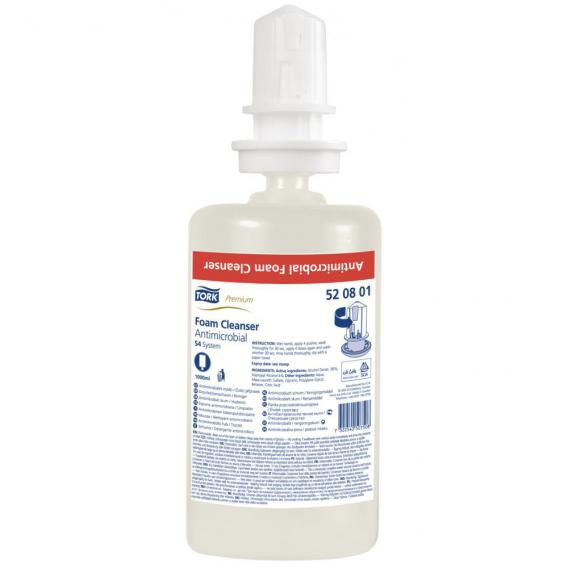 Tork premium antimicrobial foam soap 1l refill cartridge