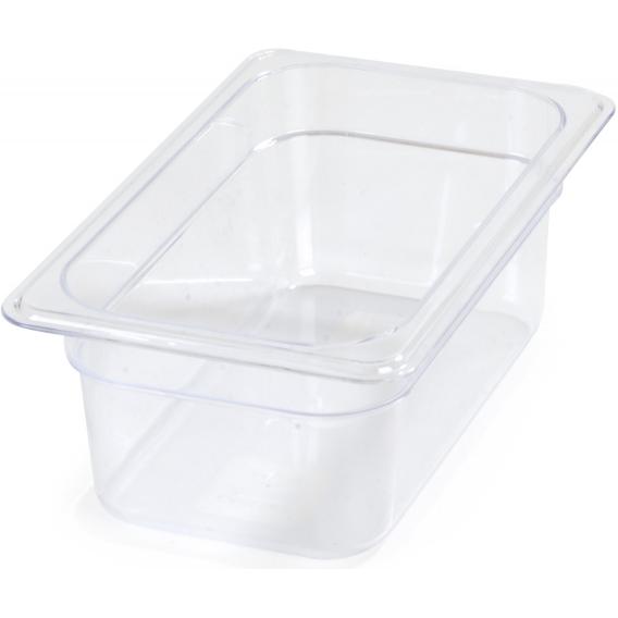 Carlisle polycarbonate gastronorm 1 4 food pan clear 150mm deep