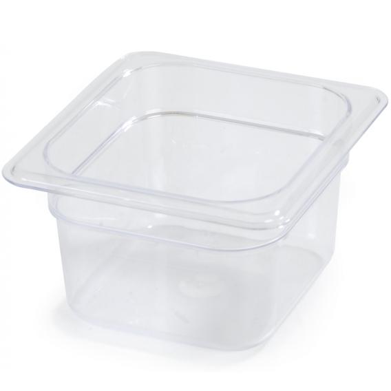 Carlisle polycarbonate gastronorm 1 6 food pan clear 150mm deep
