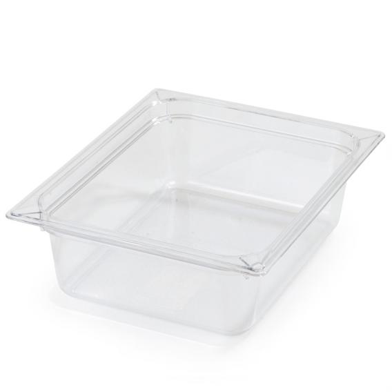 Genware polycarbonate gastronorm 1 2 food pan clear 65mm deep