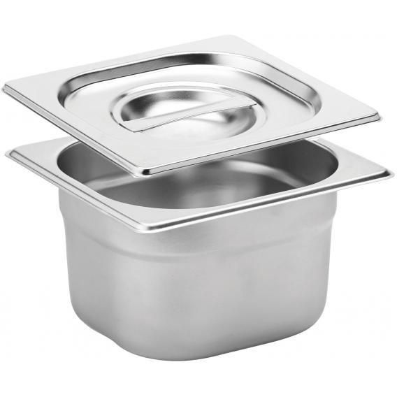 Stainless steel gastronorm 1 6 100mm deep