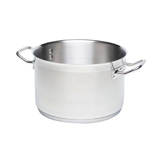 Genware stainless steel casserole 36 dia x22 h cm 22 litre