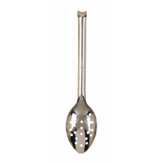 Genware stainless steel perforated spoon 12 30cm