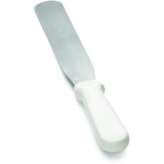 Stainless steel icing spatula with white abs handle 20cm