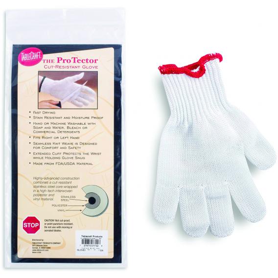 The protector glove with red cuff extra small