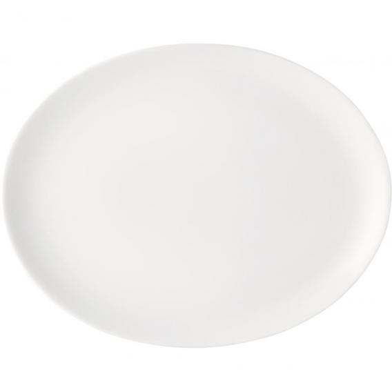 Pure white economy oval plate 30cm 12