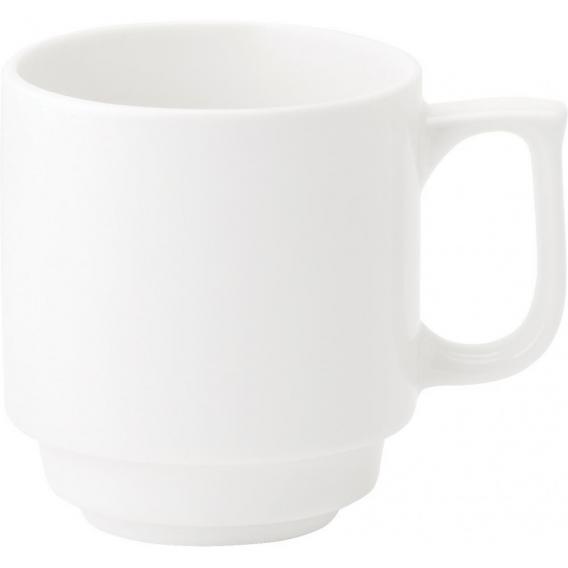 Pure white economy stacking cup mug 28cl 10oz