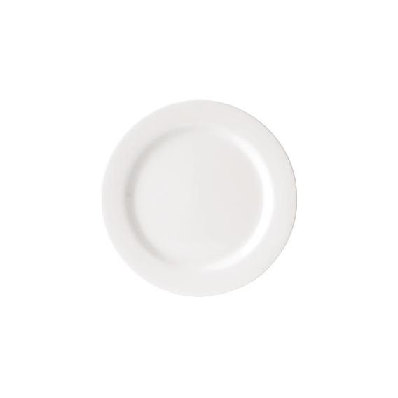 Melamine wide rimmed plate white 23cm 9