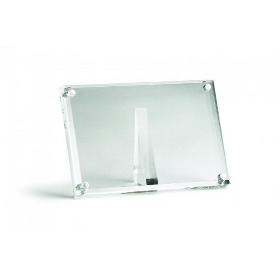 Acrylic rectangular magnetic card sign holder