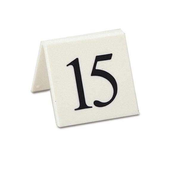 2x2 perspex table number 11 20 set
