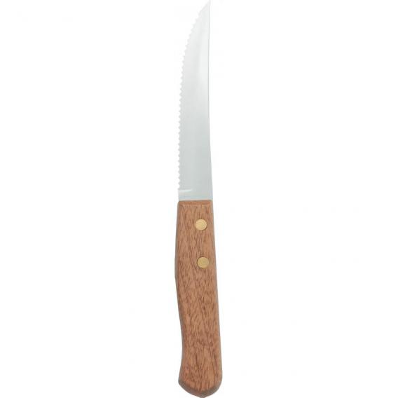 Wooden handle steak knife