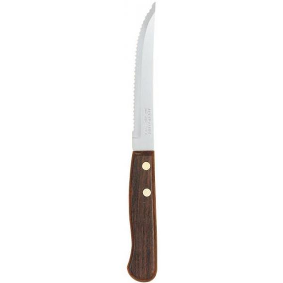 Stainless steel steak knife wooden handle