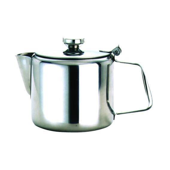 Genware stainless steel tea pot 48oz 1 35l