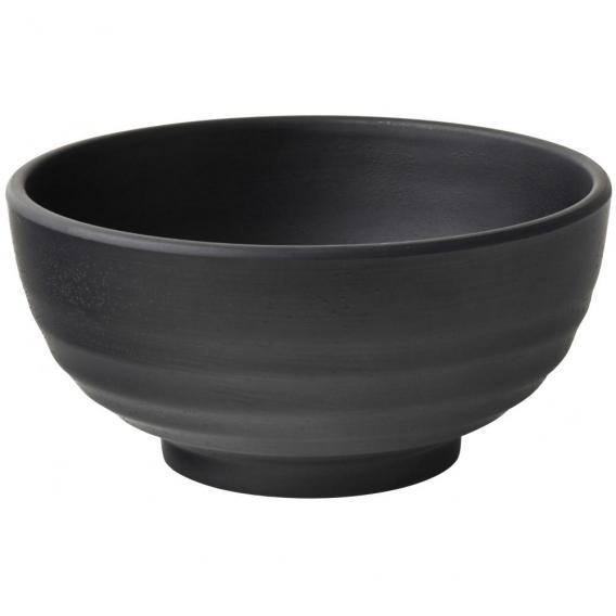 Spirit melamine footed bowl black 16 5cm 6 5 87cl 30oz