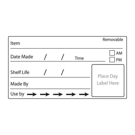 Use by labels freezer label