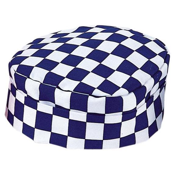 Blue checkerboard skull cap small