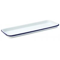 Baking tray enamel white and blue 35cm 13 75