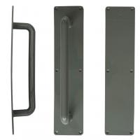 Door handle push plate stericore antimicrobial p hold p plate grey silver 100mm