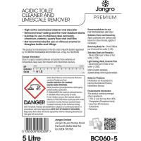 Jangro acidic toilet cleaner limescale remover 5l