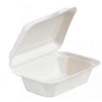Meal box 1 compartment natural fibre bagasse white 18cm 7