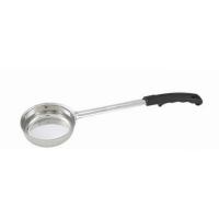 One piece stainless steel solid spoonout black handle