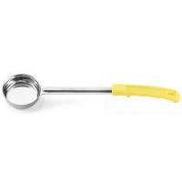 One piece stainless steel solid spoonout yellow handle
