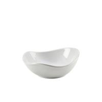 Organic triangular bowl porcelain 64cl 22 5oz